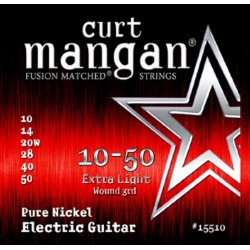 Curt Mangan 10-50 Electric Guitar Pure Nickel Extra Light Set.