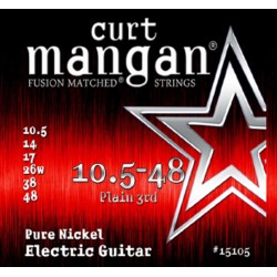 Curt Mangan 10.5-48 Electric Guitar Pure Nickel Half Size Set