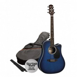 SPD25CEQTBB - Pack Guitarra Electroacustica Dreadnought Azul - Ashton