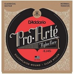 D'Addario EJ45 Pro-Arte, cuerdas de Nylon para guitarra clásica, tensión normal