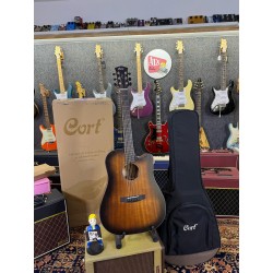 CORT ACUSTICA SERIE CORE DC MAHOGANY OPBB w/CASE Blsck Burst Open Pore...