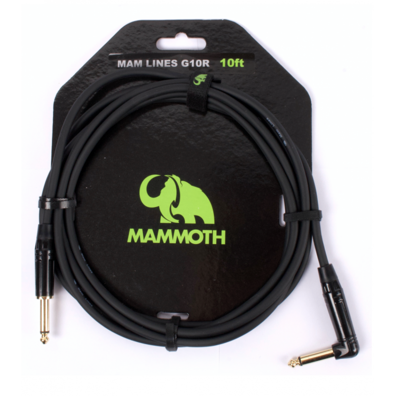 Mammoth G10 Cable Guitarra Jack Recto/angle 3m