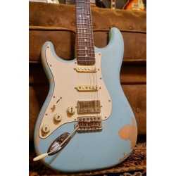 VINTAGE GUITARS LEFT HANDED V6 HSS ICON - DISTRESSED LAGUNA