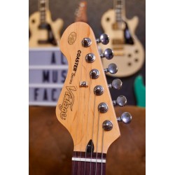 Vintage GUITARS V60 Coaster Series Electric Guitar Pack ~ Left Hand Gloss Black