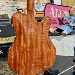 Nik Huber DOLPHIN CUSTOM LEFTY Super Flame Top Curly Mahogany BRAZILIAN ROSEWOOD ( 2010)