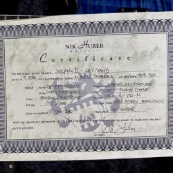 Nik Huber DOLPHIN CUSTOM LEFTY Super Flame Top Curly Mahogany BRAZILIAN ROSEWOOD ( 2010)