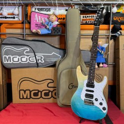 Mooer Guitars GTRS SL810 BLUE BURST 2025 Curly Maple Top