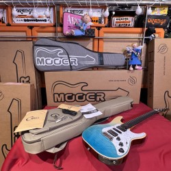Mooer Guitars GTRS SL810 BLUE BURST 2025 Curly Maple Top