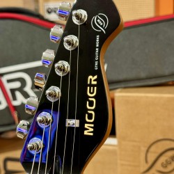 MOOER GUITARS MSC 10 PRO BLACK White Pearl Pickguard   HSS W/ Bag (Stock REAL NO Virtual)