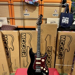 MOOER GUITARS MSC 10 PRO BLACK Tortoise  Pickguard HSS W/ Bag HSS  (Stock REAL NO Virtual)