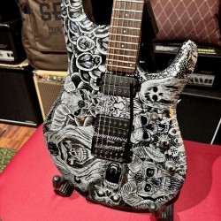 STERLING by Music Man Guitars JP 50 Custom Artwork “ SILVER SKULLS”  EXCLUSIVE for Al’s Music Factory