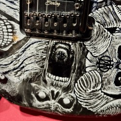 STERLING by Music Man Guitars JP 50 Custom Artwork “ SILVER SKULLS”  EXCLUSIVE for Al’s Music Factory