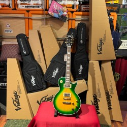 Vintage Guitars V100 30 ANNIVERSARY GREEN BURST W/ Bag