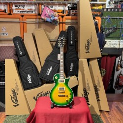 Vintage Guitars V100 30 ANNIVERSARY/ ANIVERSARIO  GREEN BURST W/ Bag