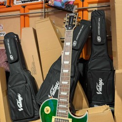 Vintage Guitars V100 30 ANNIVERSARY/ ANIVERSARIO  GREEN BURST W/ Bag