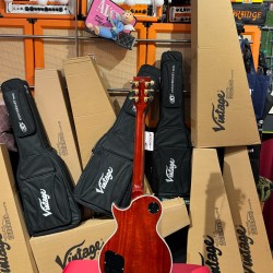 Vintage Guitars V100 30 ANNIVERSARY/ ANIVERSARIO  GREEN BURST W/ Bag