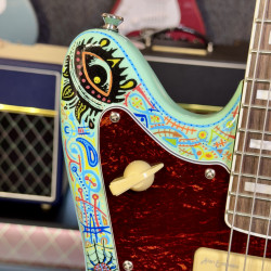 Guitarra Electrica Vintage Guitars V65 30 Anniversary Custom Art Paint “ Surf & Calaveritas” 1 of 1 LTD 2026 - Sea Foam Green