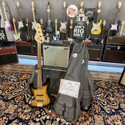 Bajo Vintage Guitars LVJ74 Pro Guitars UNIQUE JAZZ BASS Fretless 2026 Sunburst Gaucher/Zurdo Exclusive Al’s Music Factory