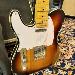 Guitarra Eléctrica Vintage Guitars LV59 Pro Shop UNIQUE TELE CUSTOM HEAVY DISTRESSED RELIC Sunb for Al’s Music Factory